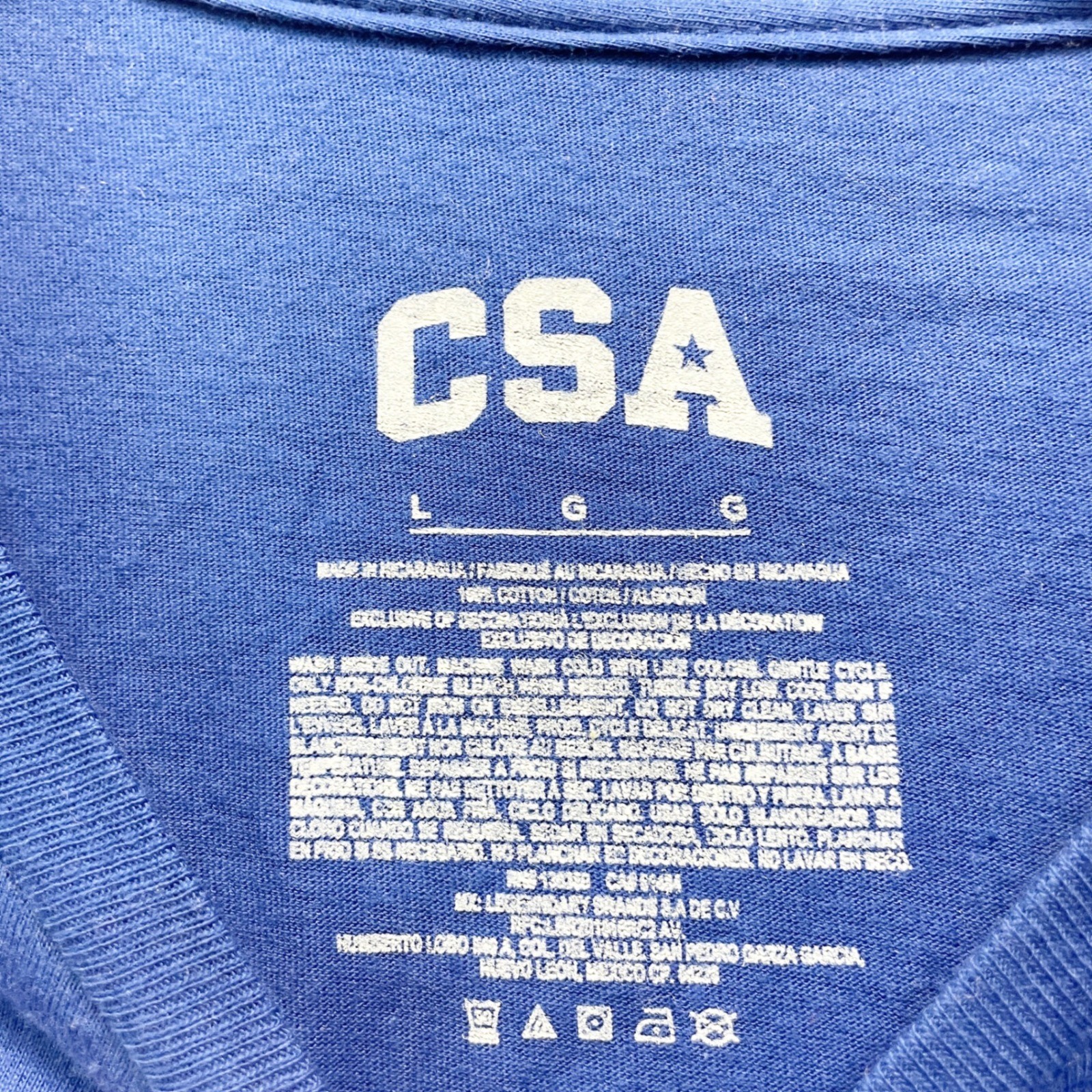 CSA Men’s Chicago Cubs Royal Blue MLB Long Sleeve T-Shirt Size L