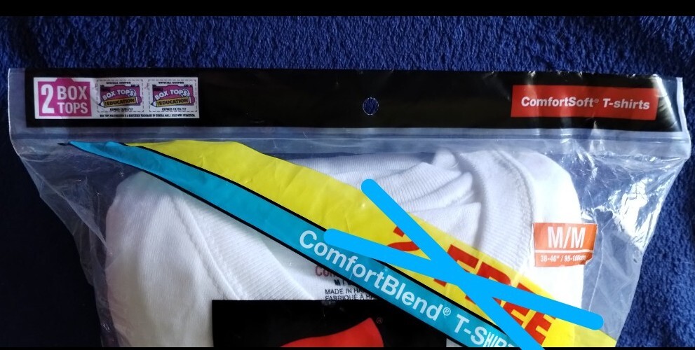 (6) New Hanes Tagless ComfortSoft ComfortBlend Undershirts T-Shirts Med Open Bag