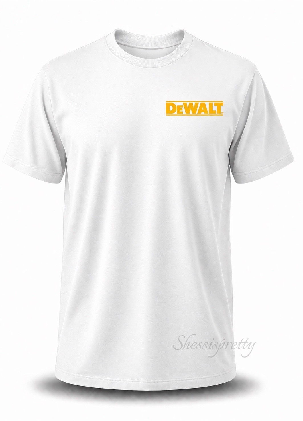 DeWALT Style T-Shirt 100% Cotton Workwear Tee Dewalt Clothing S-3XL DeWalt drill