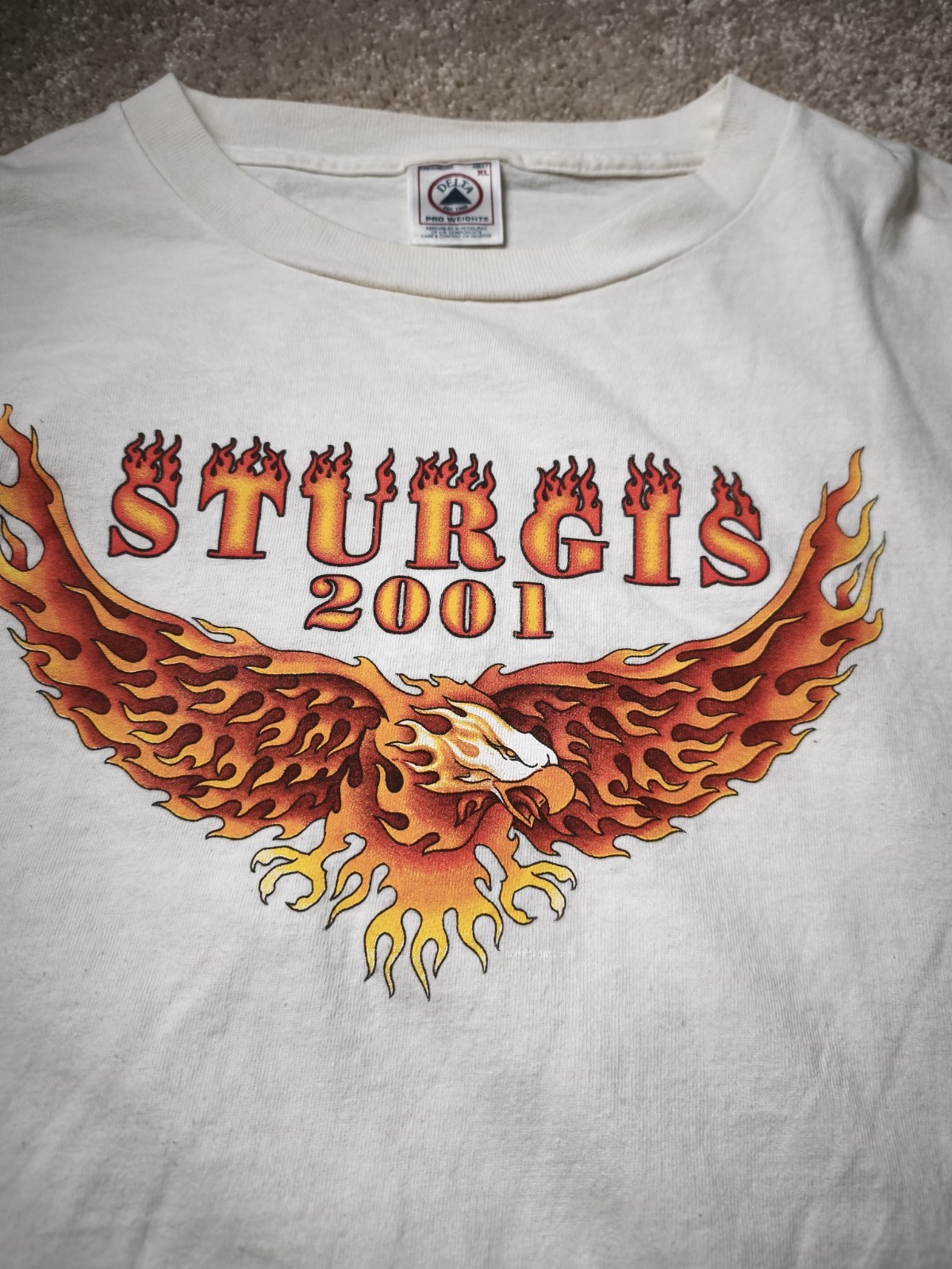 2001 Sturgis Graphic Long Sleeve Eagle US Barbwire V-Twin Harley Biker Flames XL