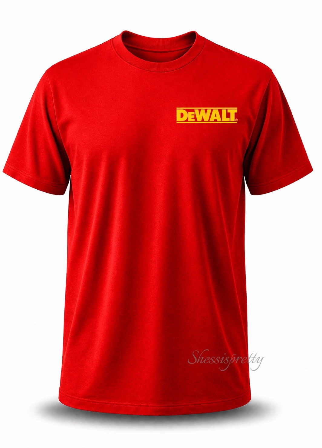 DeWALT Style T-Shirt 100% Cotton Workwear Tee Dewalt Clothing S-3XL DeWalt drill