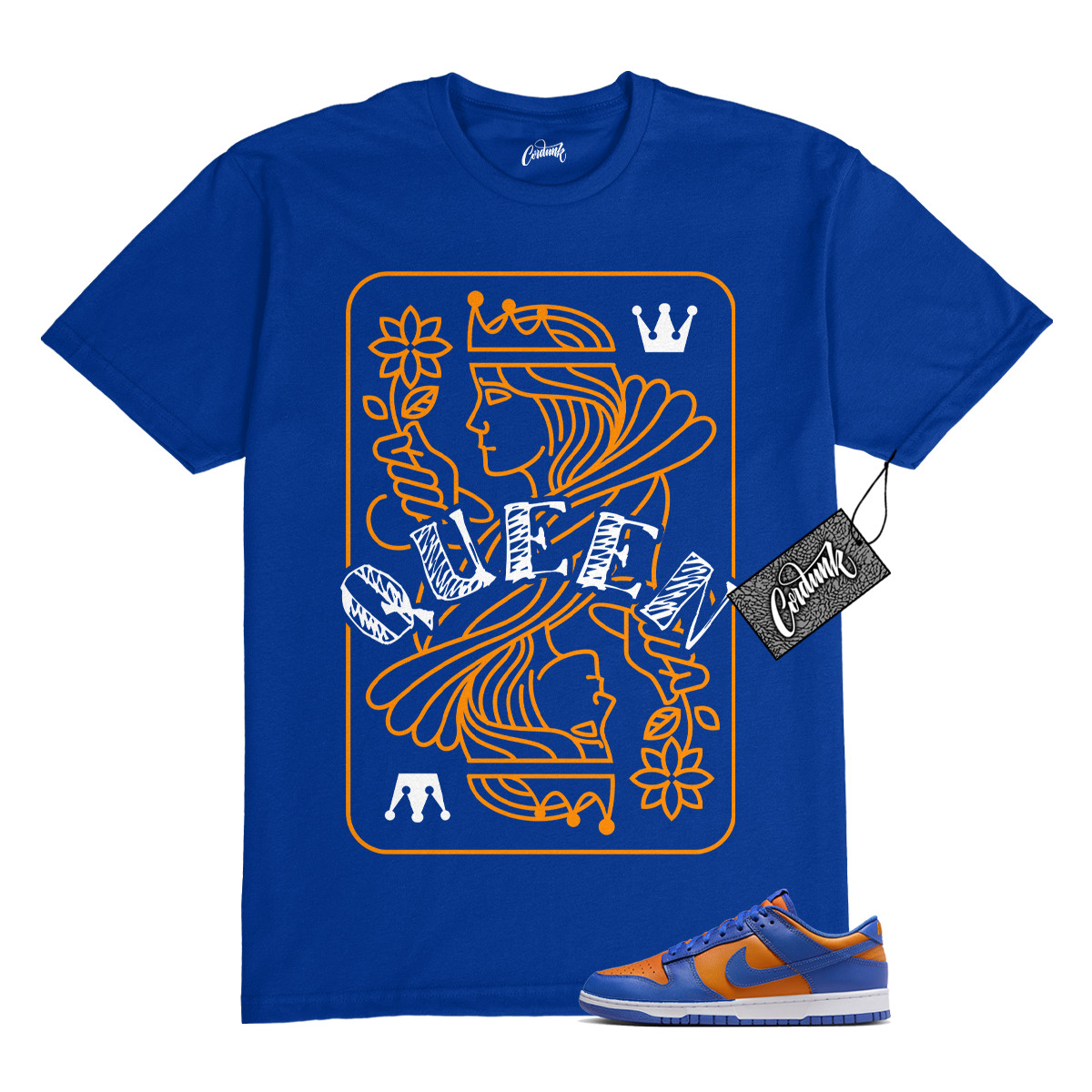 Dunk Knicks Team Royal Blue Orange Low Bright Ceramic T Shirt to Match QUEEN