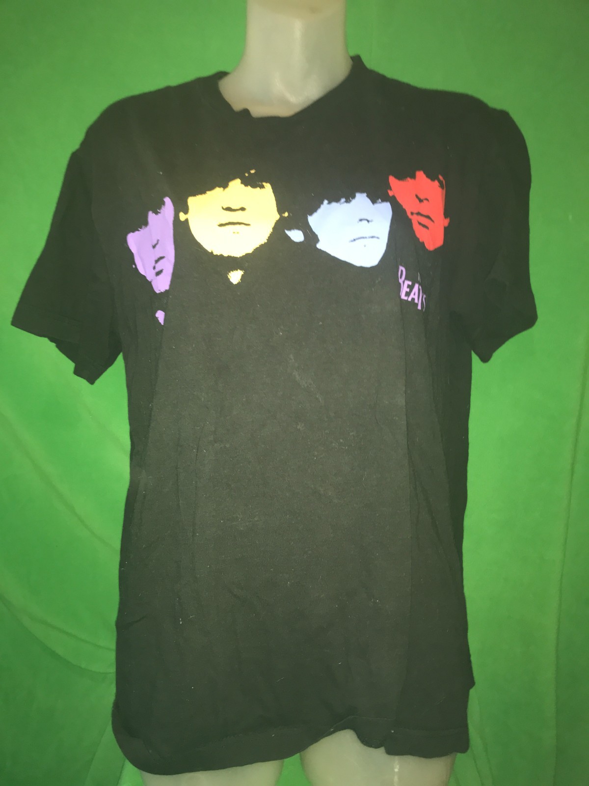 THE BEATLES POP ART STYLE BAND MEMBERS SHIRT MEDIUM