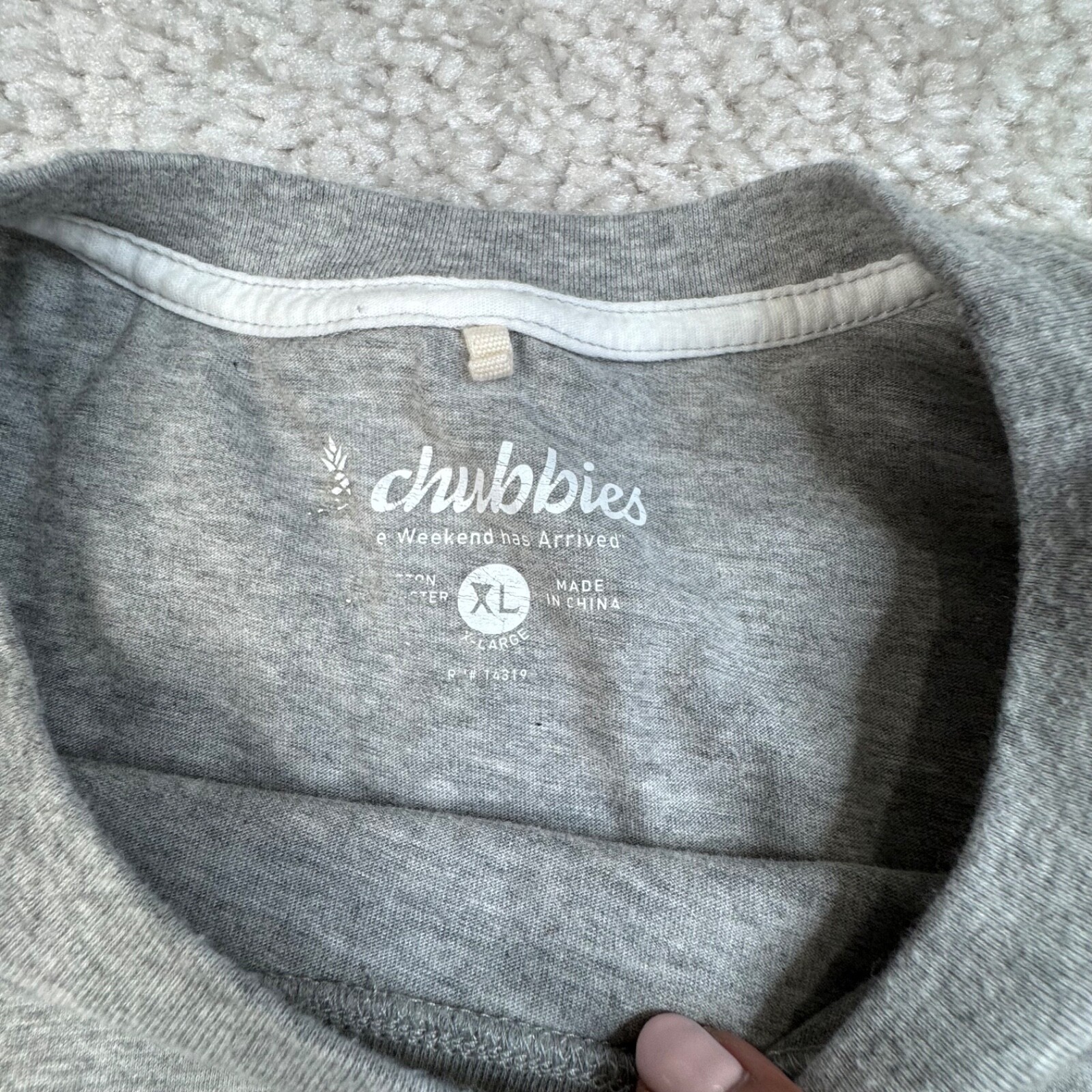 Chubbies The weekend Has Arrived Pocket Tee Gray Mens XL