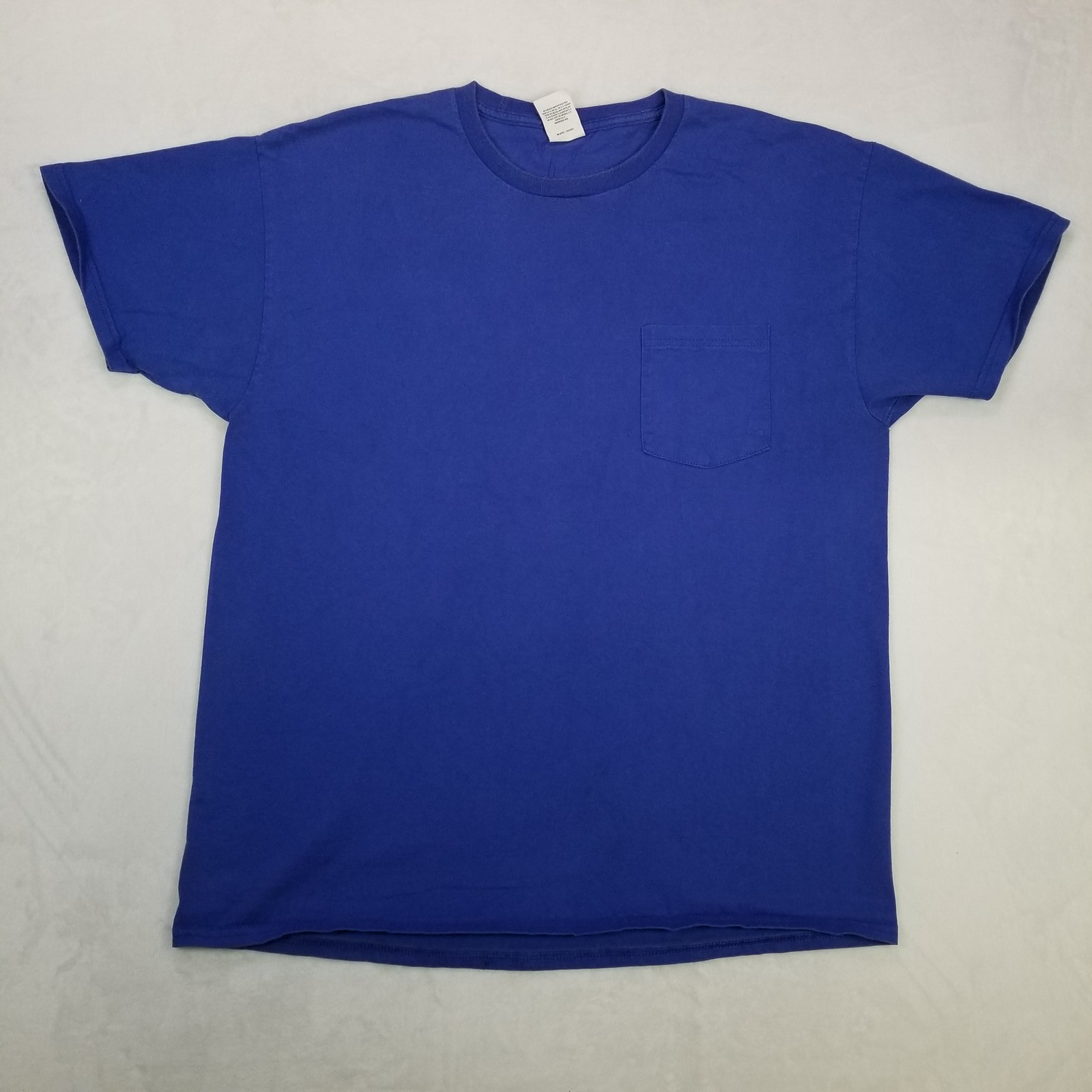 Hanes Blue Authentic Left Chest Pocket Back Eagle Planes Graphic Shirt Men Large