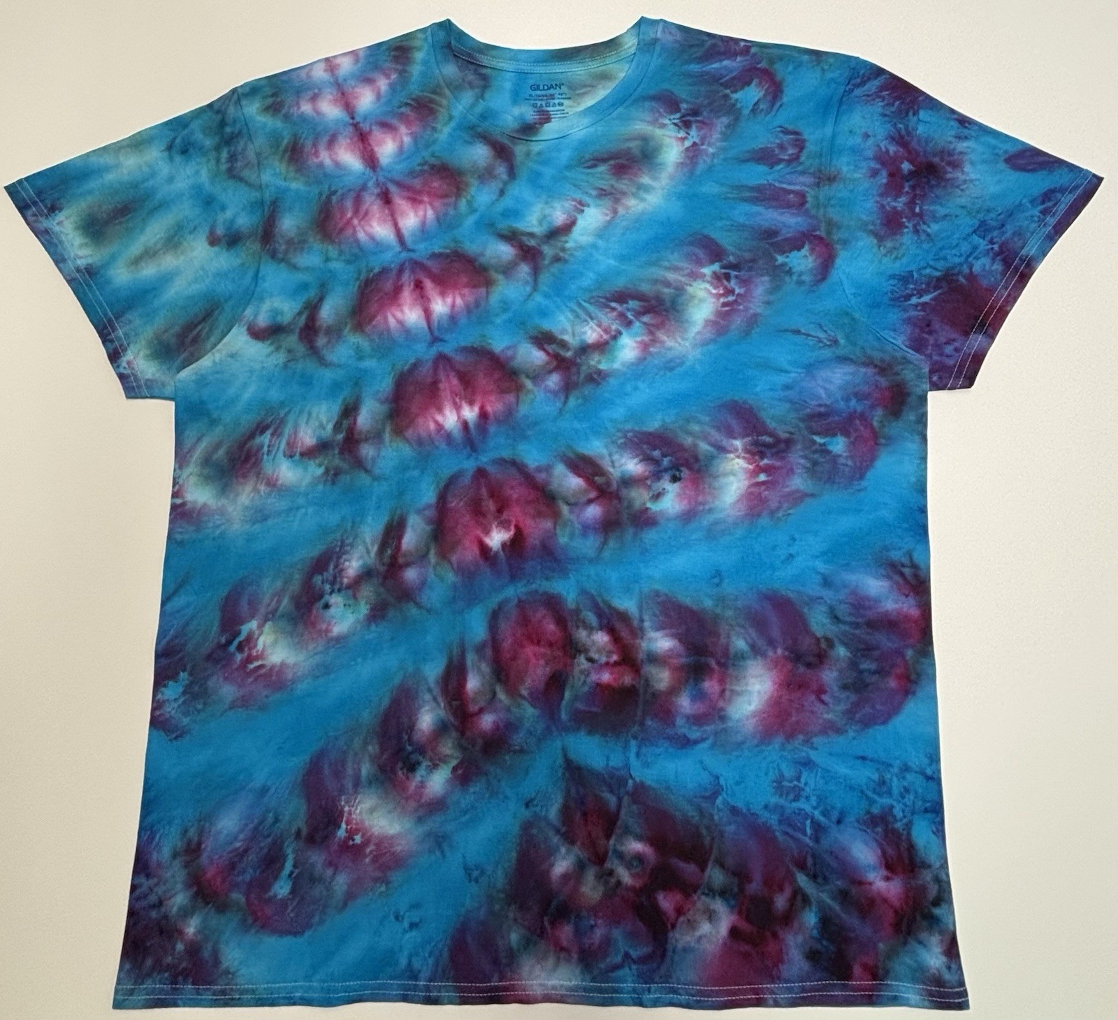 Handmade Ice Tie Dye Adult T-Shirt Unisex Size XL Multicolored Gildan Tee NEW