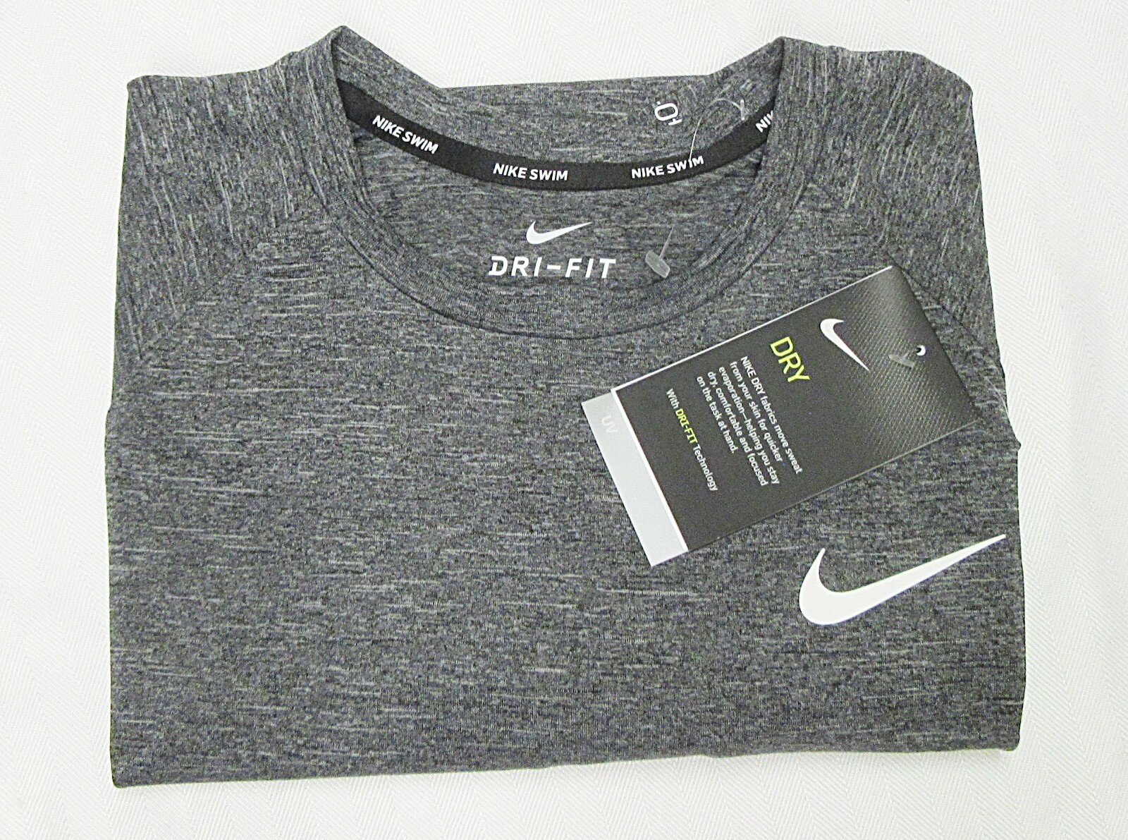 Nike Men’s Hydroguard Dri-FIT Stretch UPF 40+ Guard Swim Top Size M Gray NWT