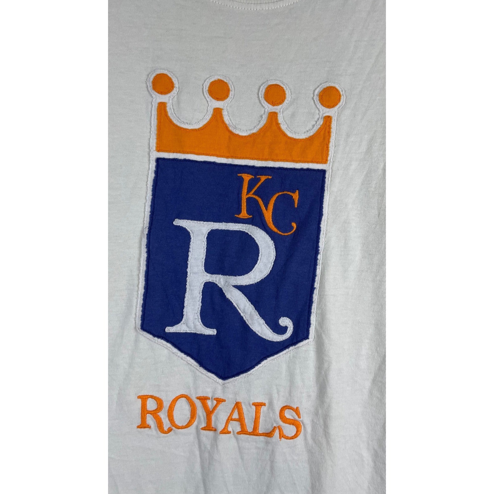 ’47 Brand T-Shirt Mens XXL Cream Excellent KC Royals MLB Shield Logo Tee