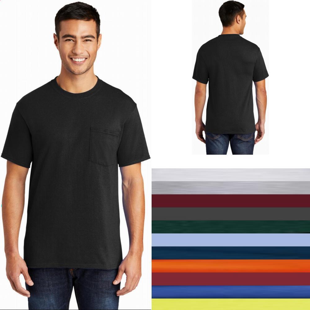 Port & Company ® Tall Core Blend Pocket Tee PC55PT Mens Sizes LT-4XLT