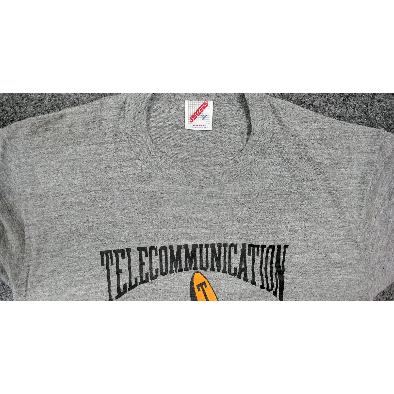 Vintage 80s Tech Nerd Mens Medium Tri Blend Shirt Telecommunication Graphic
