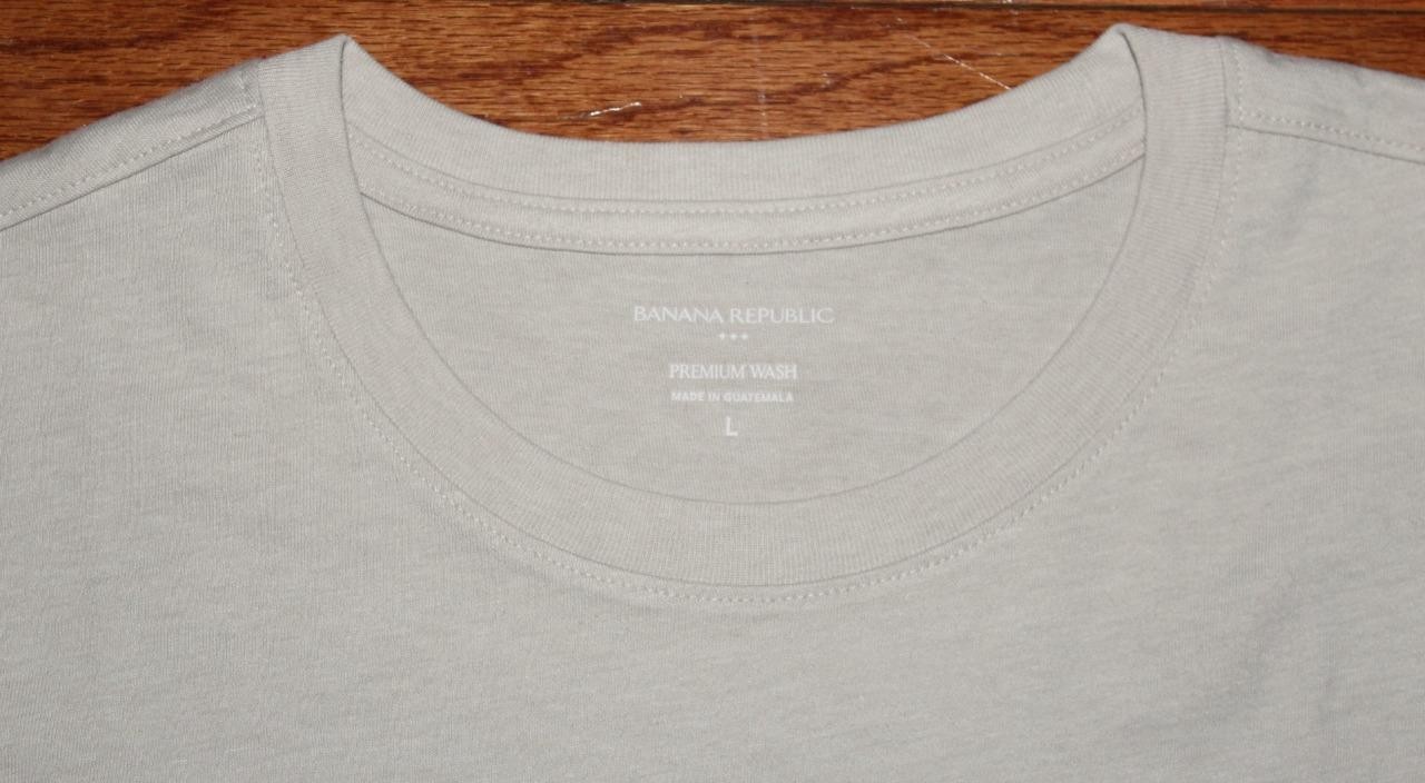 Mens BANANA REPUBLIC Sporty Script Graphic Tee PREMIUM WASH T-Shirt LARGE *K1