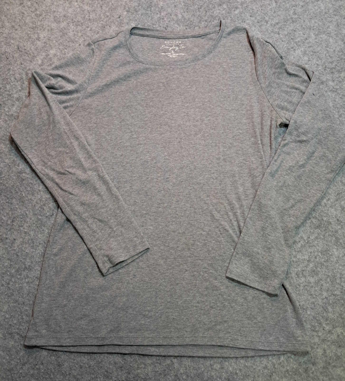 Sonoma Everyday Tee Long Sleeve Undershirt Slim fit T-Shirt LARGE L
