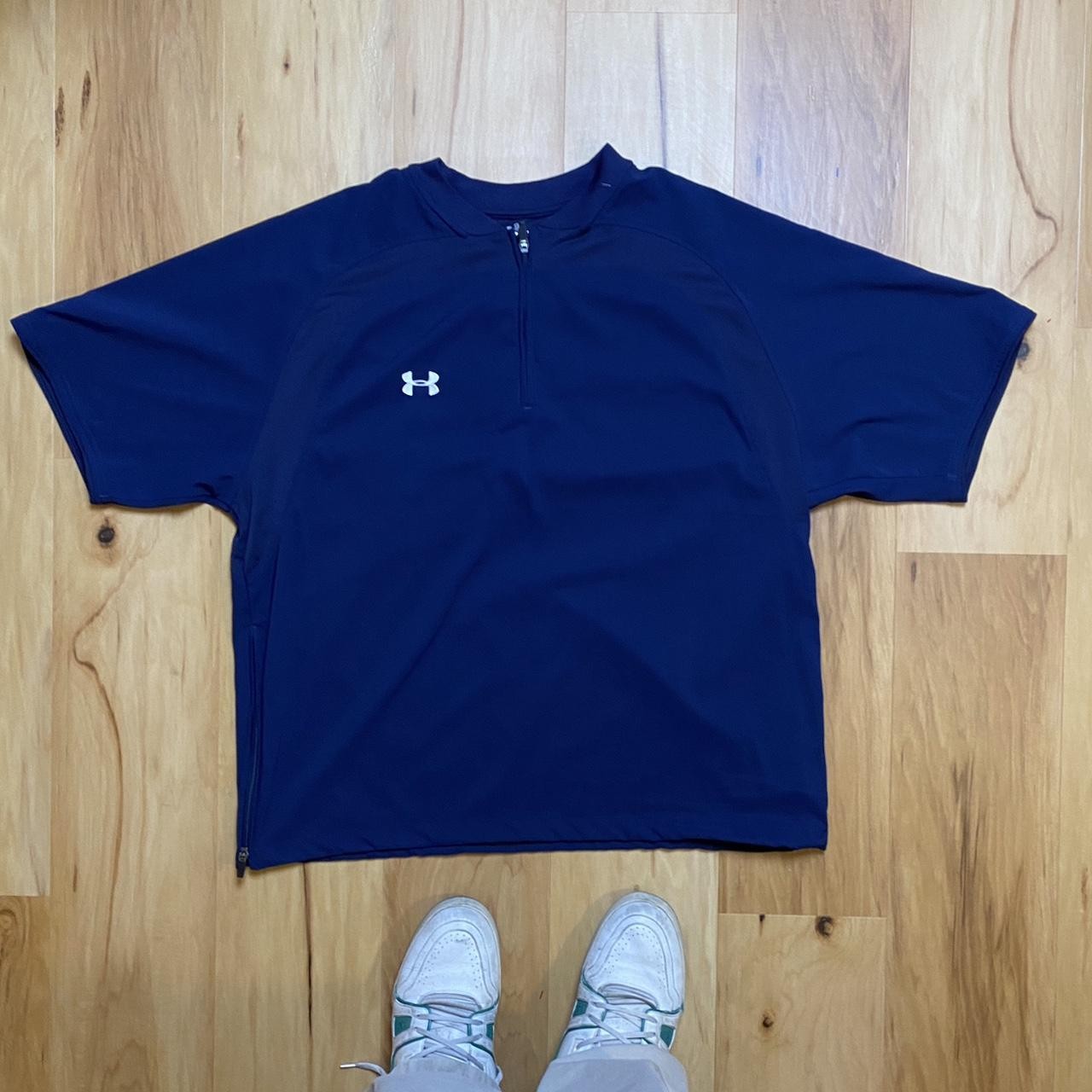 Under Armour Men’s Navy Blue Motivate 2.0 1/4 Zip Athletic T-Shirt Size L