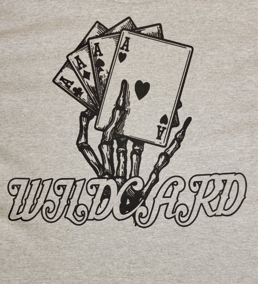 🔥WILDCARD Apparel LIMITED Edition Tee Shirt White or Gray size S, M, L, XL, XXL