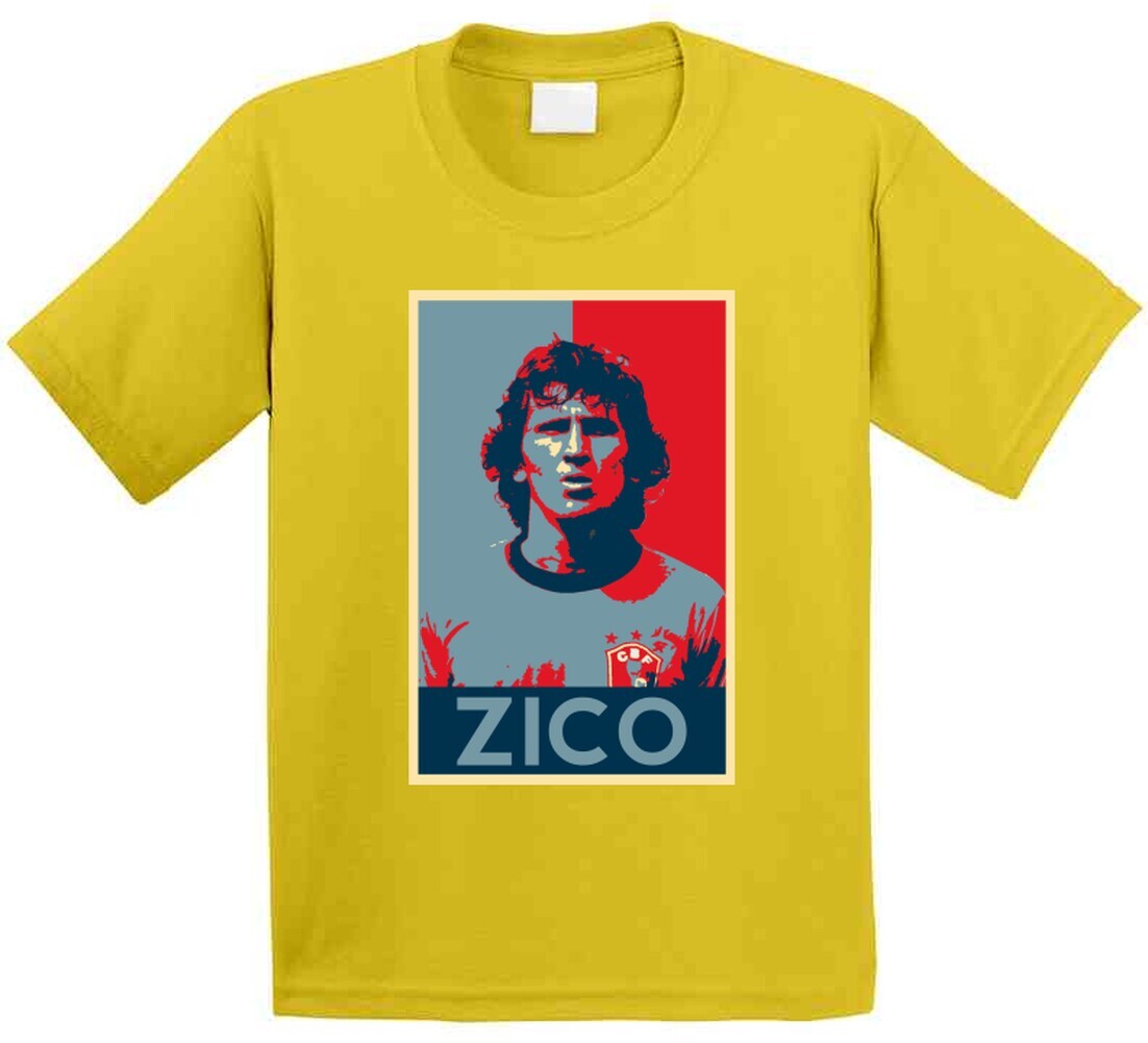Zico Brazil Soccer Futbol Player Top 100 All Time Sports Fan T Shirt