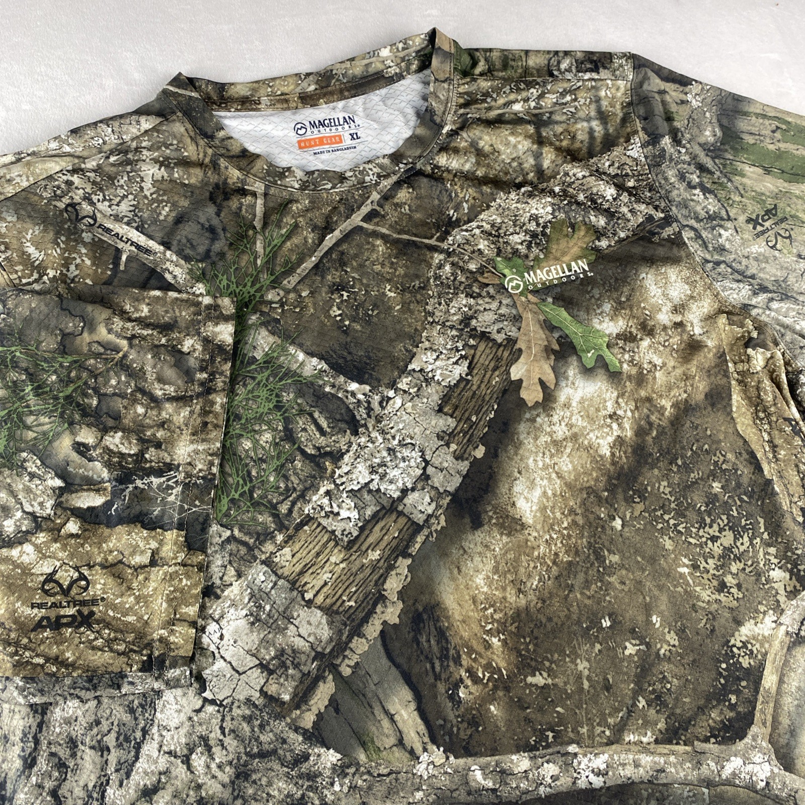Magellan Shirt XL Men SS Outdoors Hunt Gear Realtree APX Camo Stretch Hunting