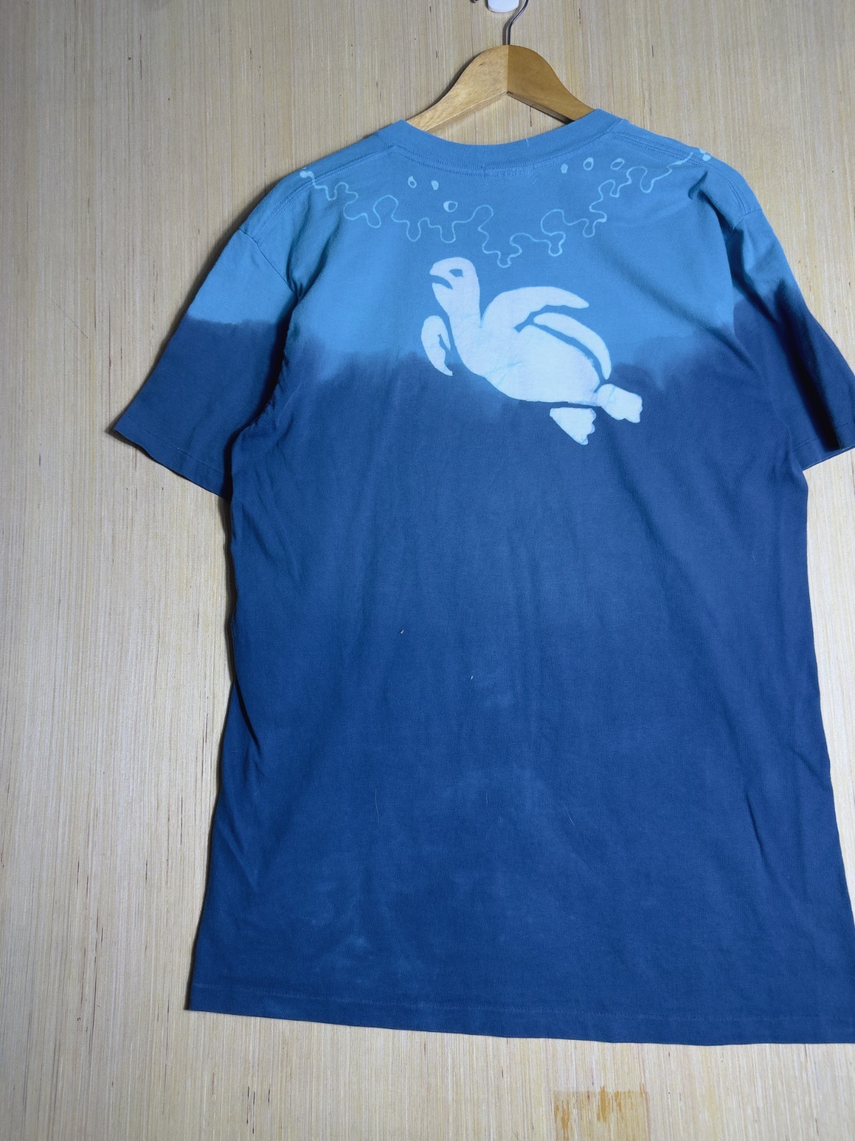 Vintage Sea Turtle Shirt Large Blue Short Sleeve Men’s Graphic Print 90s