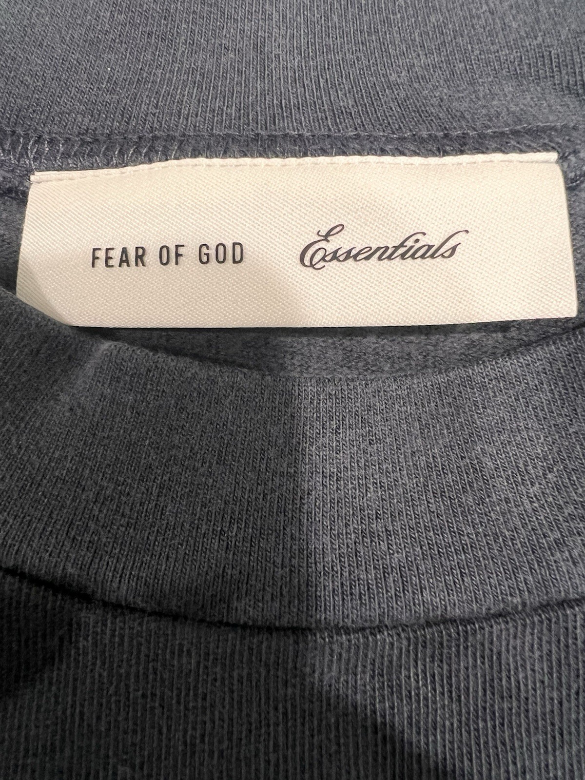 Fear Of God Essentials 90s Short Sleeve Shirt Faded Iron Size Medium