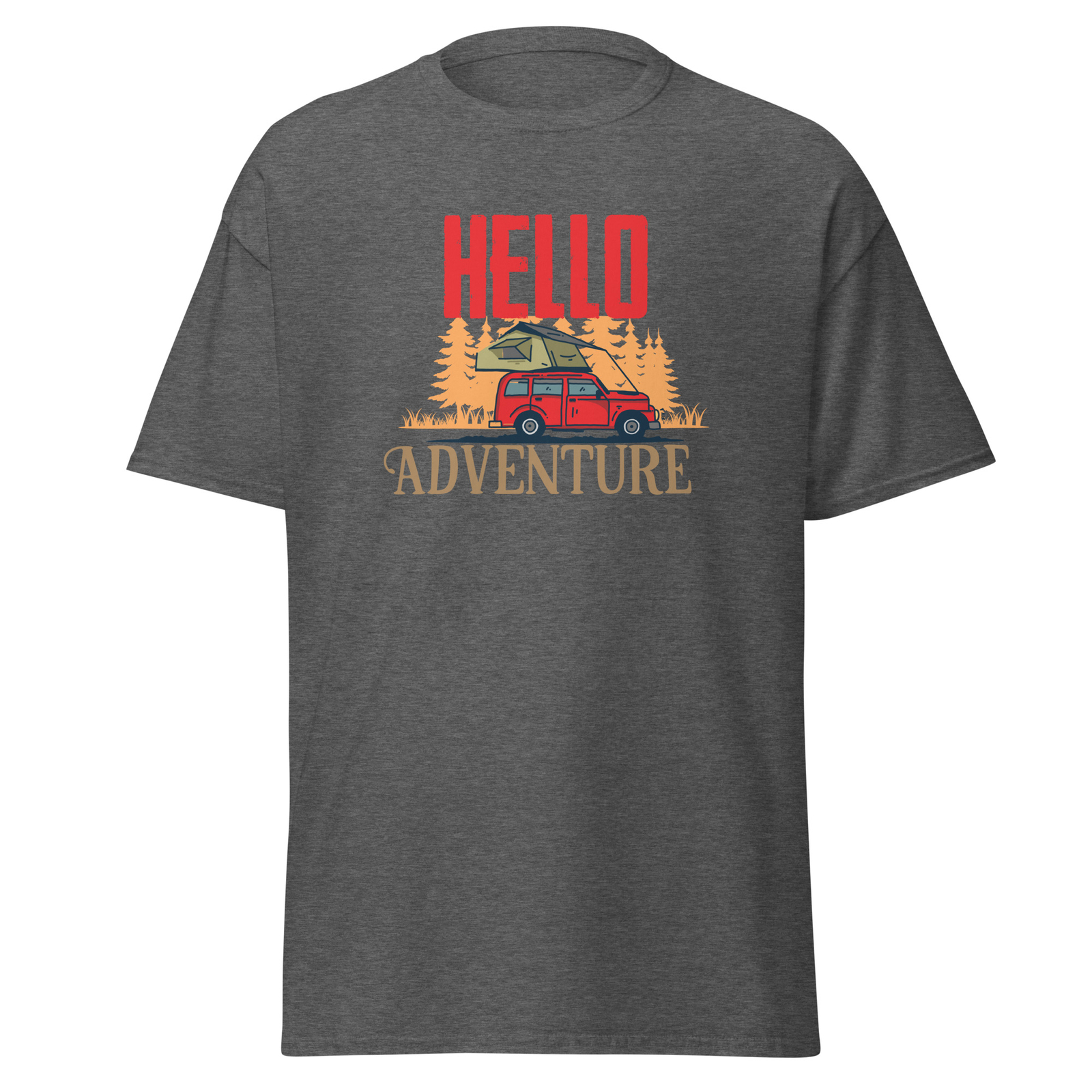 Adventure unisex T-Shirt,Camping Hiking Travel Van Tent Outdoors Backpacking