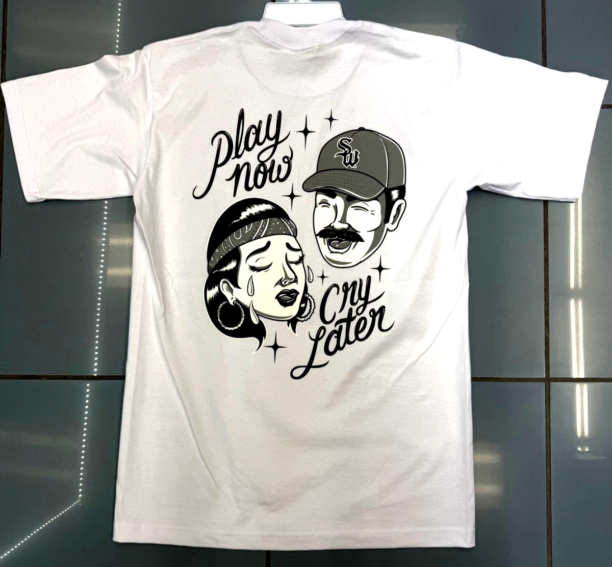 streetwise Play Now Graphic T-Shirt Black & White M-5XL