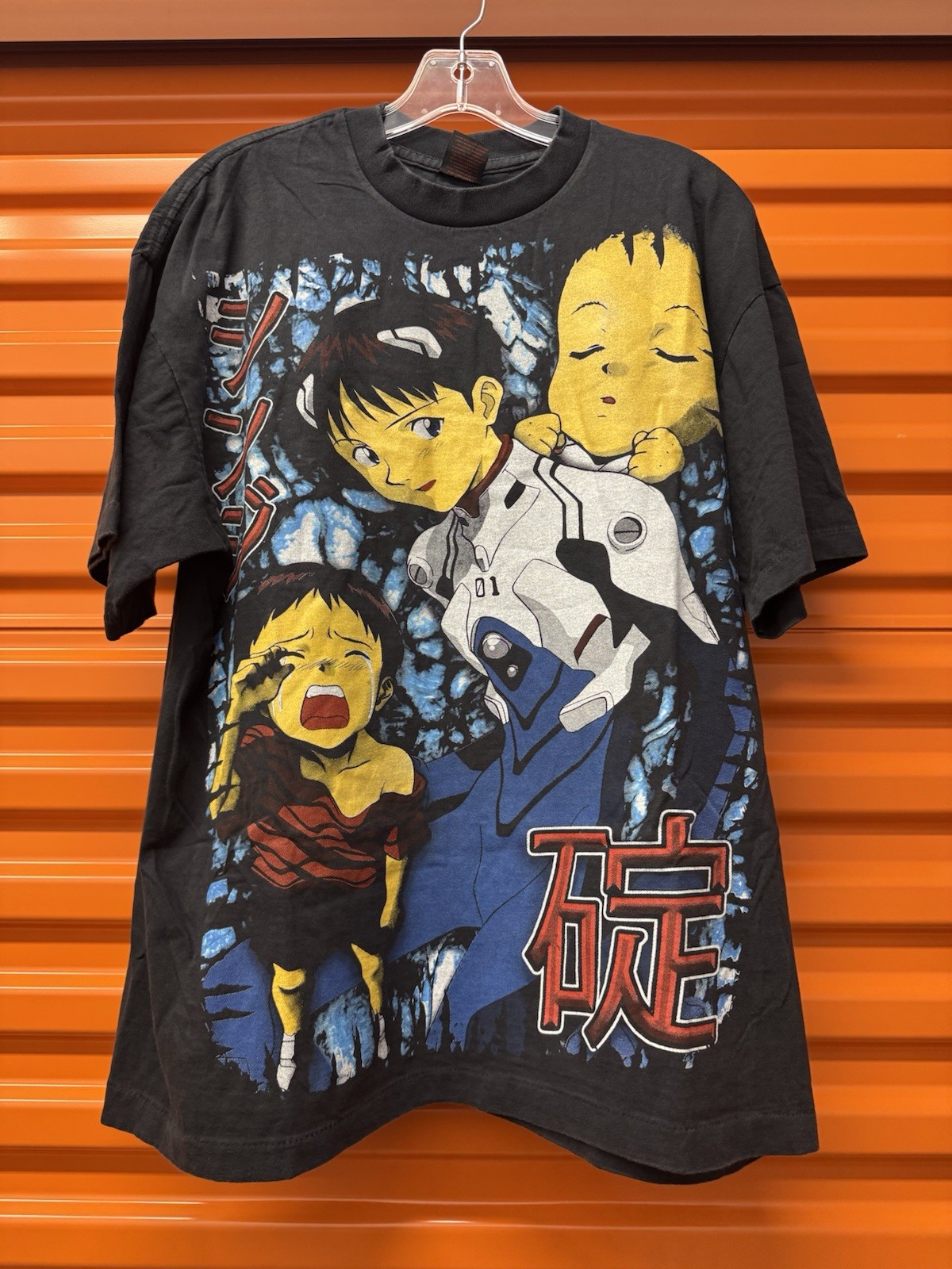 Shinji Ikari Neon Genesis Evangelion T-Shirt Sz Large Single Stitch Reprint