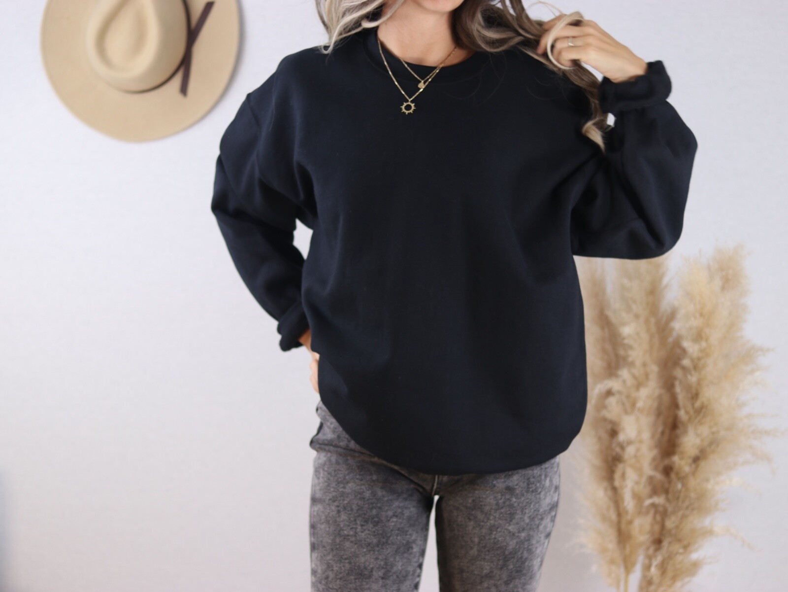 🔥Gildan Heavy Blend Sweatshirt Plain Crewneck Long Sleeve Blank Sweatshirt G180