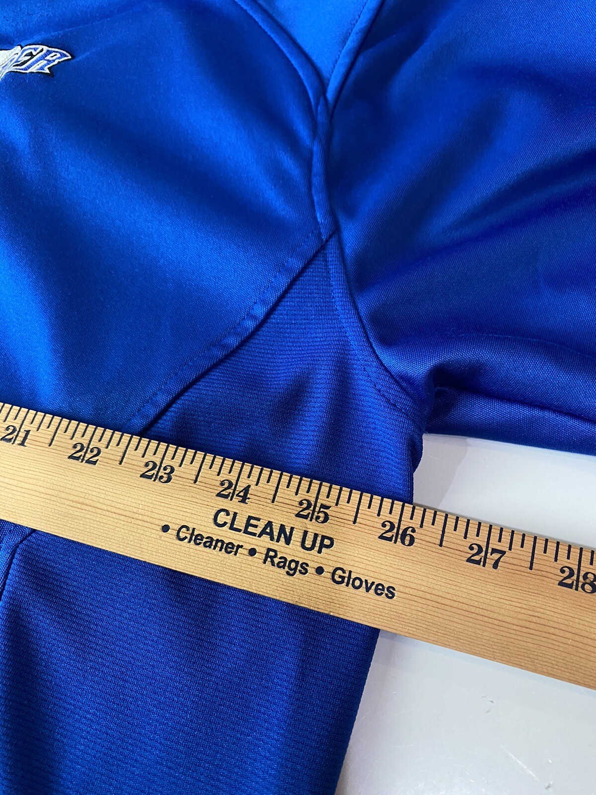 Rawlings Thunder Mens Size XL Baseball Warmup Shirt Thick Blue Long Sleeve