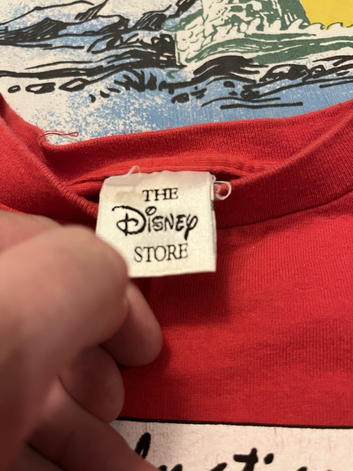 Vintage Disney 101 Dalmatians T-Shirt One Size Red Puppy Movie 90s Tee Promo VTG
