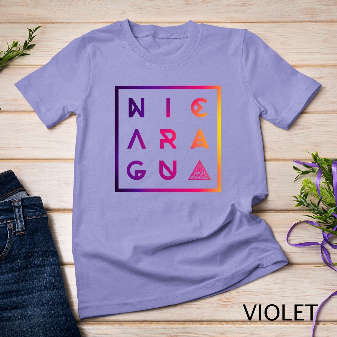 Colorful Geometric Nicaragua Premium T-Shirt Unisex T-shirt