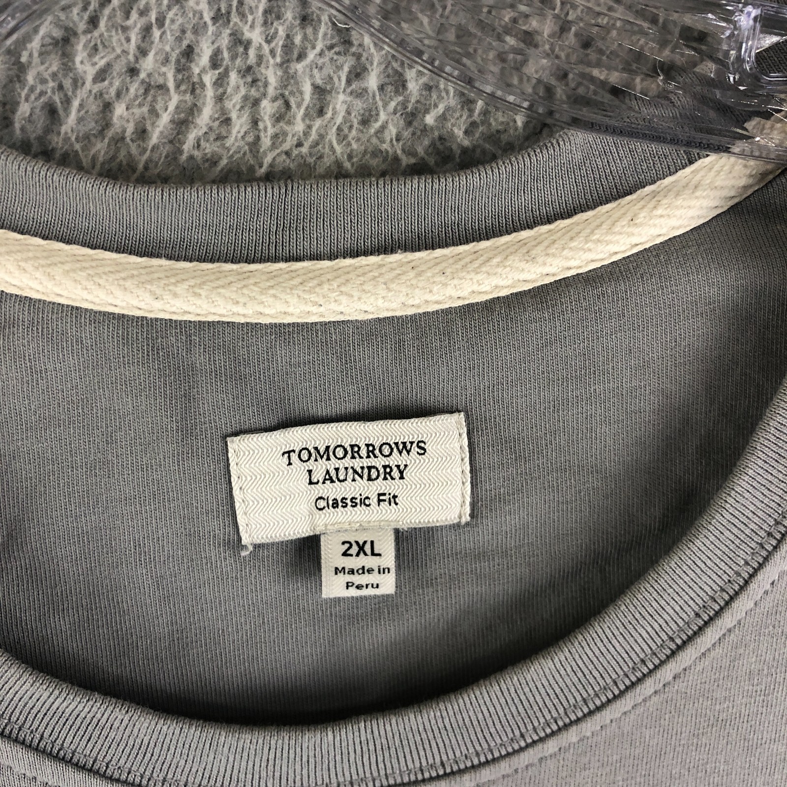 Tomorrows Laundry Essential Tee Men 2XL Gray Classic Fit T-Shirt Soft Easy Care