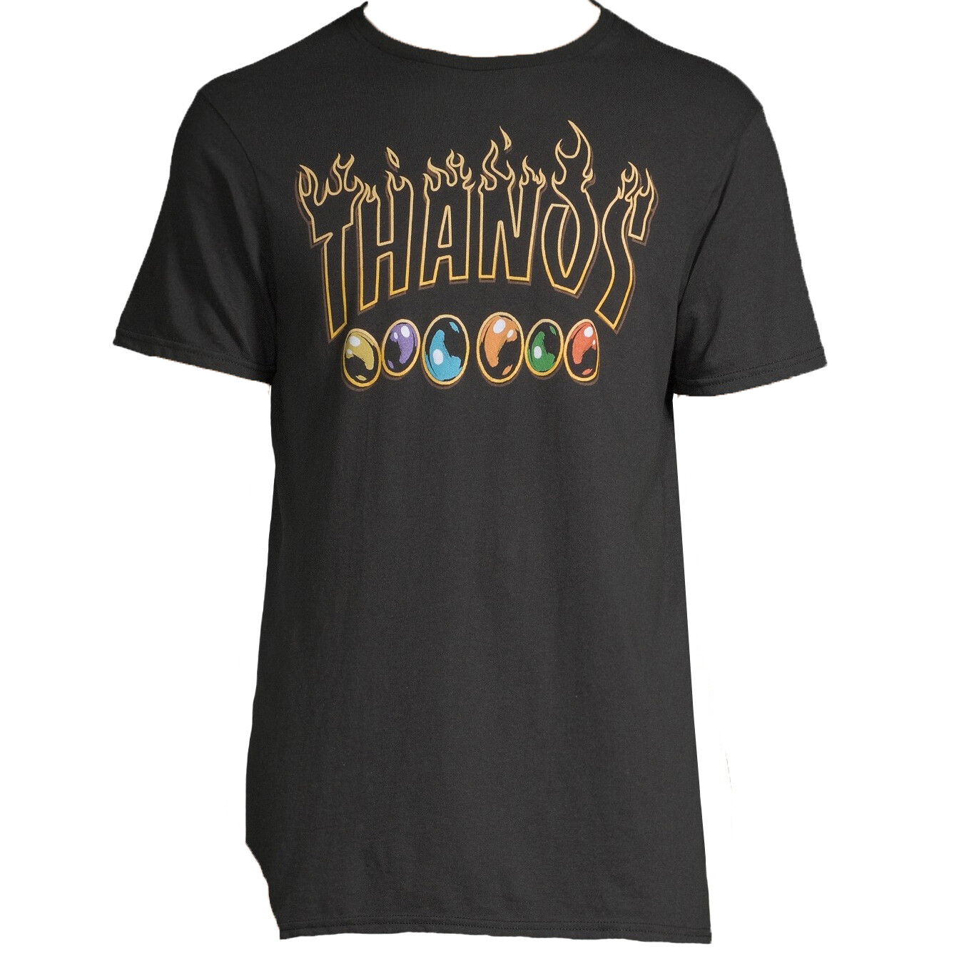 Avengers Shirt Thanos Flames Infinity Stones Endgame Marvel Tee Mens Small-XXL