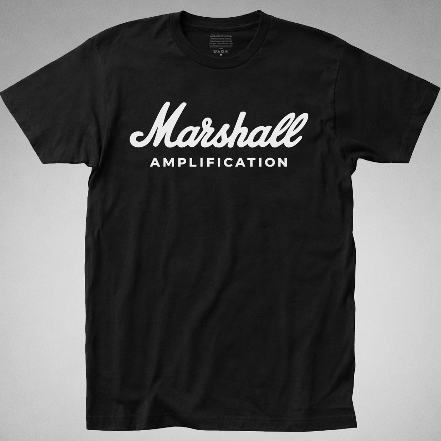 Marshall AMP T shirt Tee logo Music Instrument Guitar amplification stack