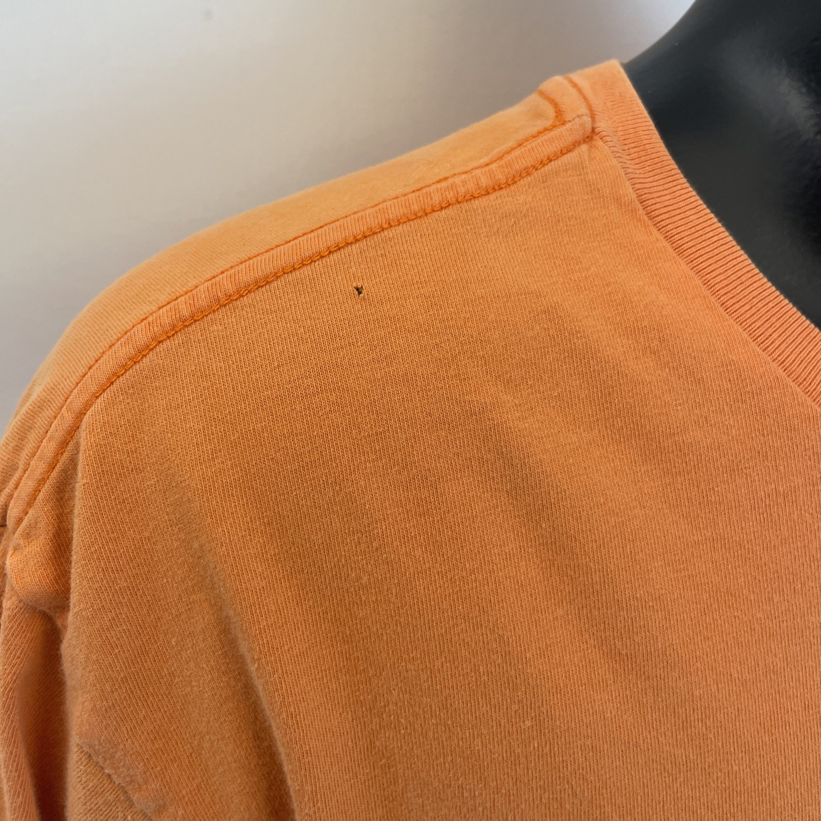 VTG Polo Sport Ralph Lauren Tshirt Orange Mens L Spellout Crewneck 100% Cotton