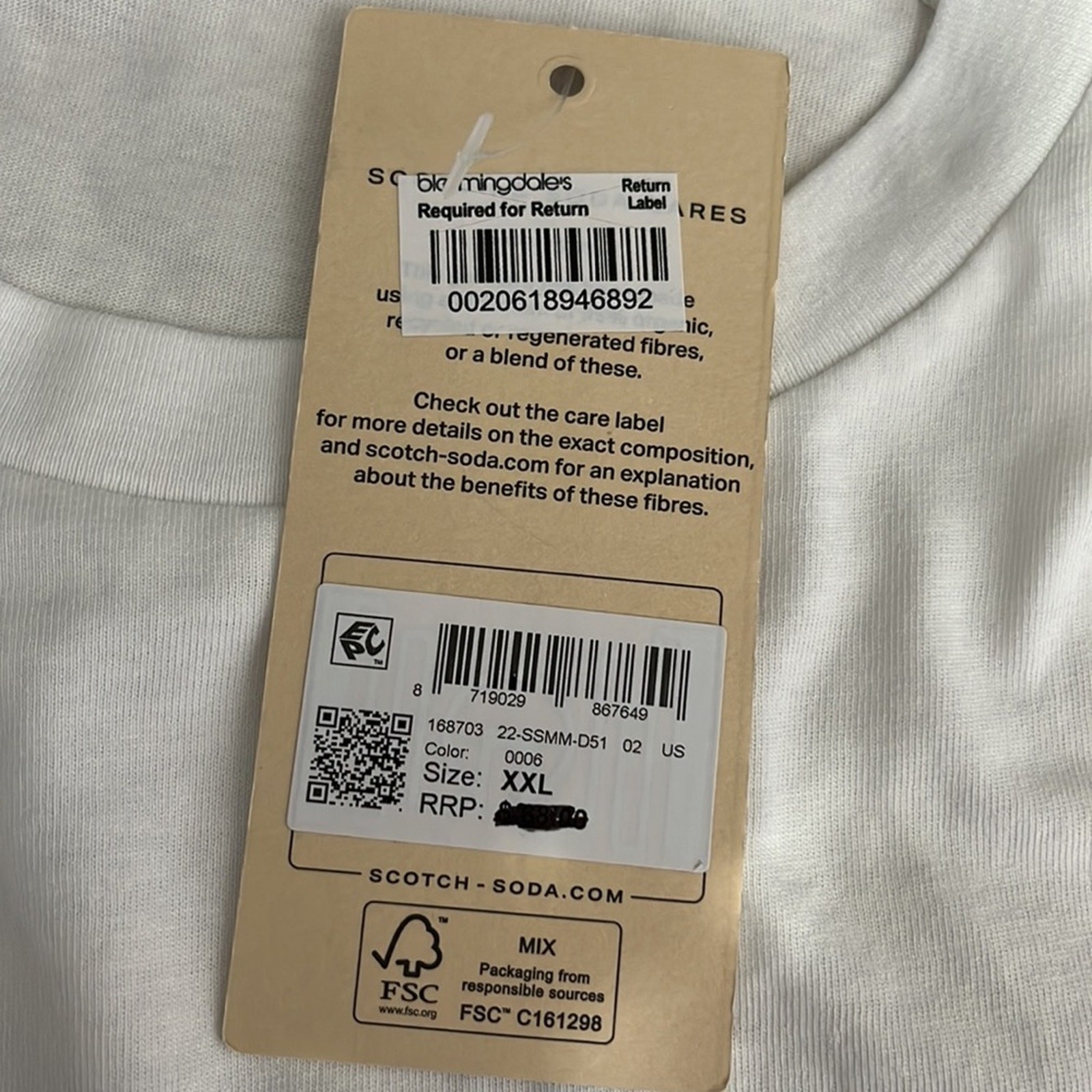 Scotch & Soda Organic Cotton Short Sleeve Logo Graphic Tee – NEW – Size XXL