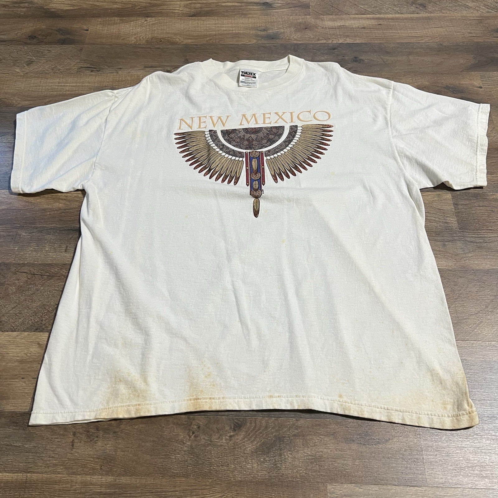 Vintage Tultex NM New Mexico Native American Graphic T Shirt Mens 2XL XXL