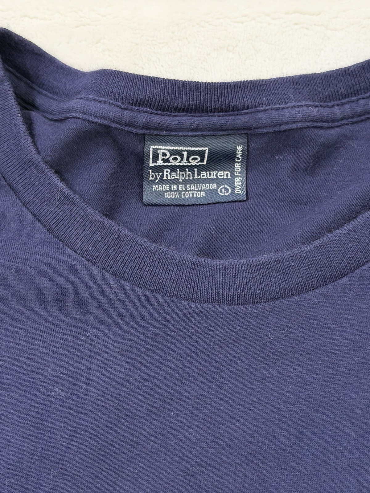 VTG 90s Polo Ralph Lauren Pocket Long Sleeve T-Shirt Mens L Navy Red Pony Preppy