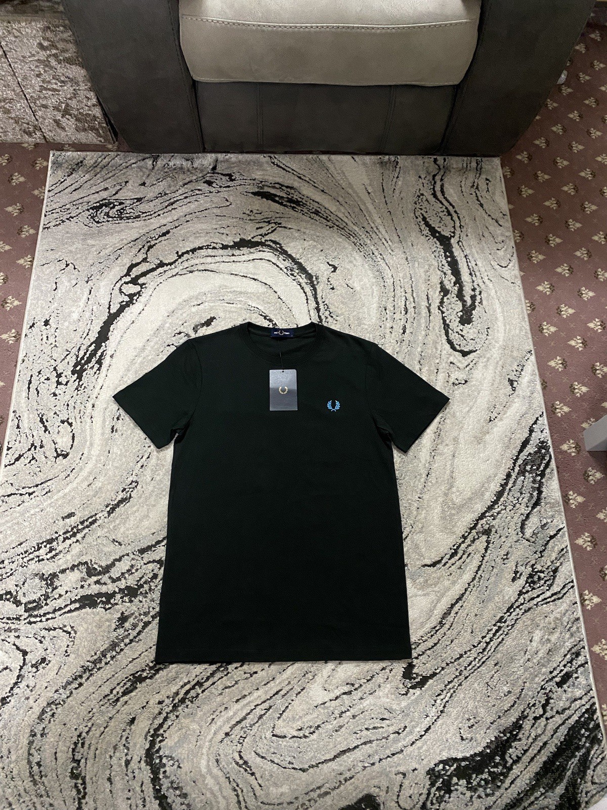 Fred Perry Crew Neck T-shirt Night Green Ocean BNWT Size Small Men’s 213717