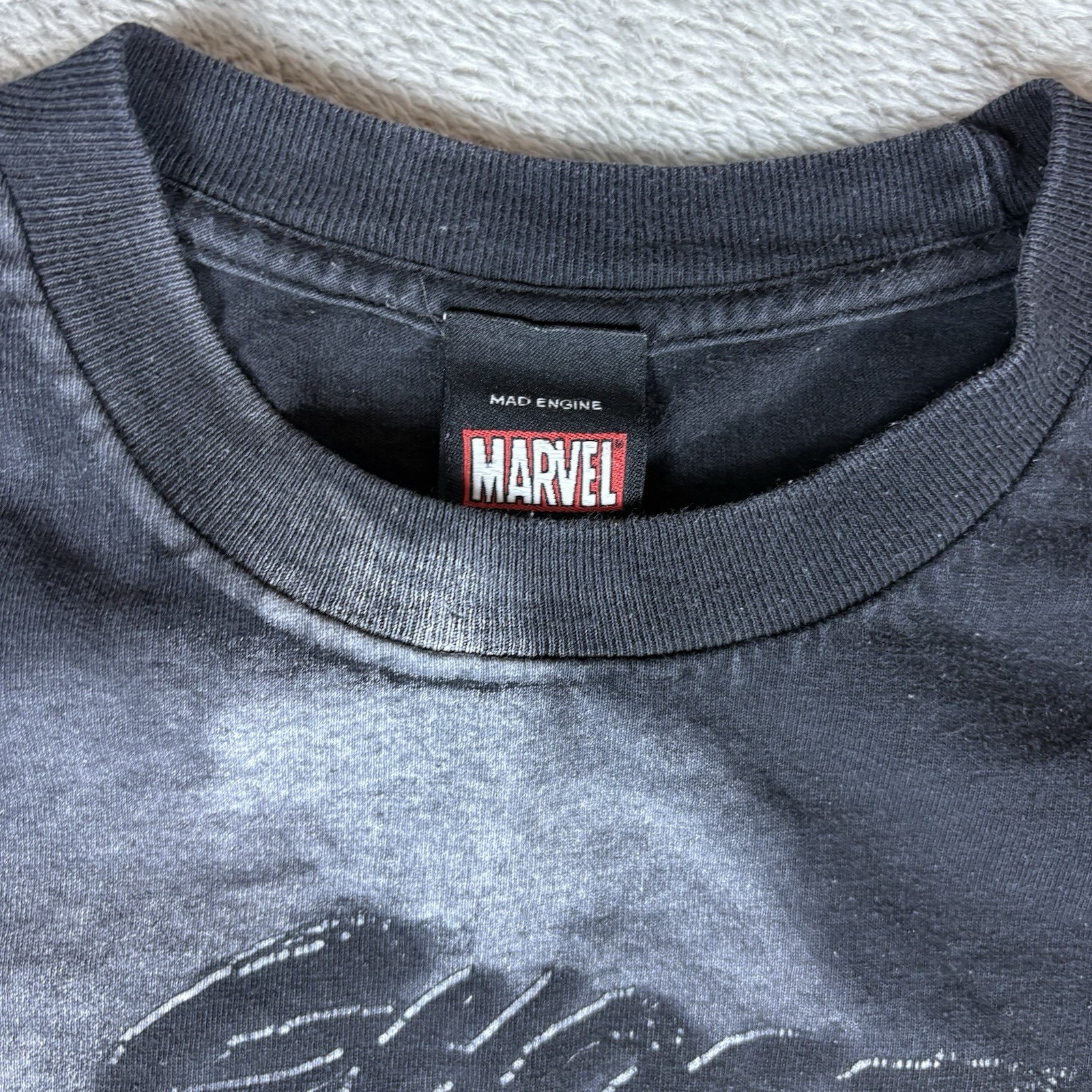 VINTAGE Marvel Mad Engine Men T-Shirt Large Black Ghost Rider Skull Graphic Tee