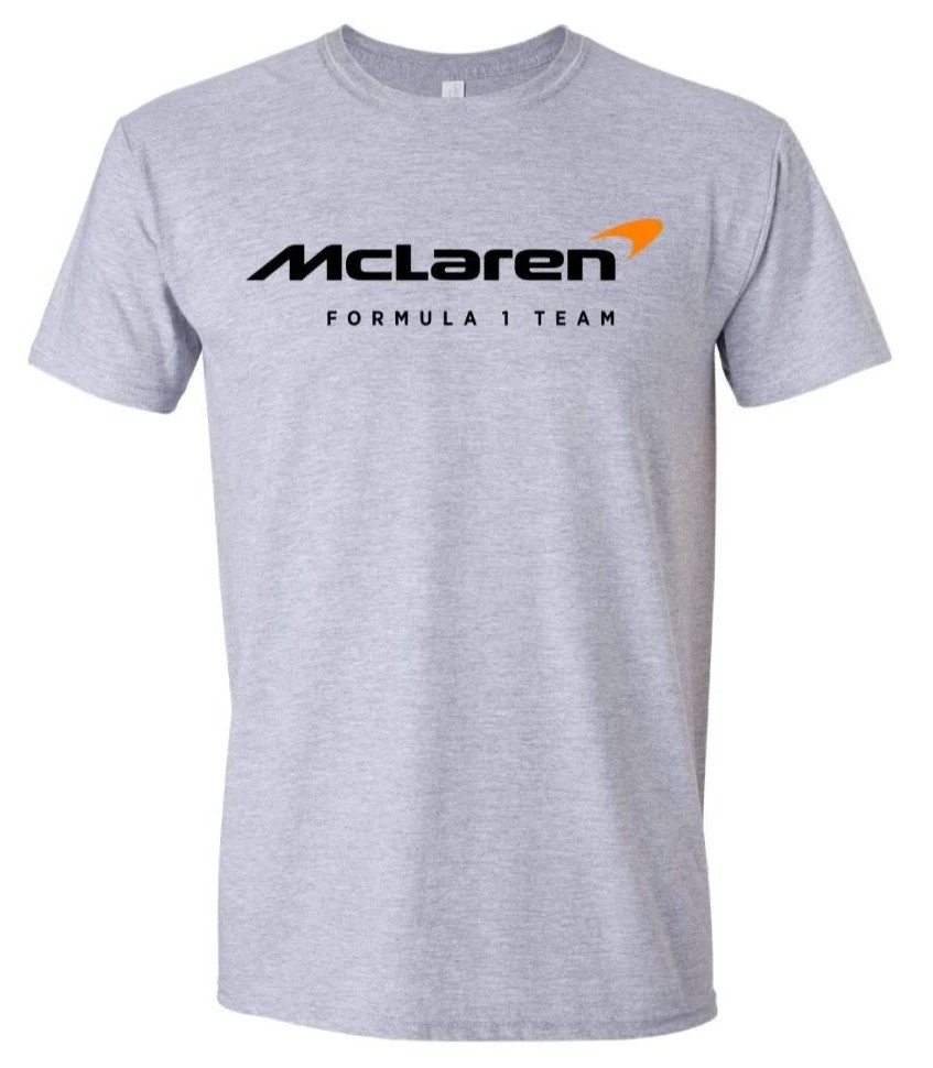 McLaren Racing Team F1 Formula Tshirt Sport Gray Tee Print Gildan Unisex T-Shirt
