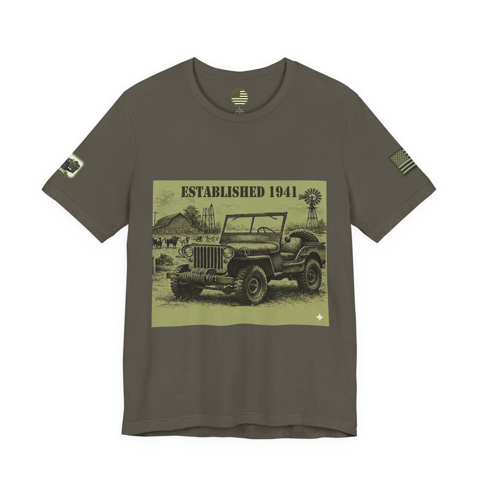 Established 1941 Military Jeep Tee | Vintage Army Vehicle Shirt