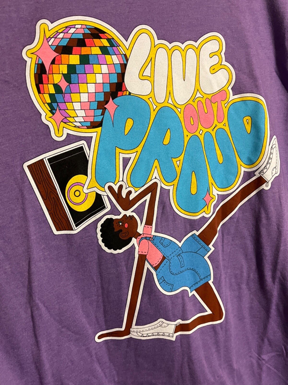 Live Out Proud Santa Clara County LGBTQ Affairs Purple T-Shirt XL Bella + Canvas