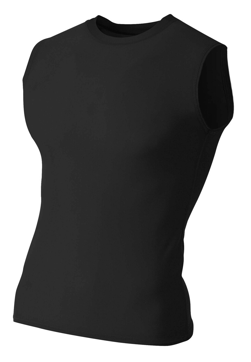 A4 Mens 80% Polyester/20% Spandex Compression Muscle Tee N2306 S-3XL