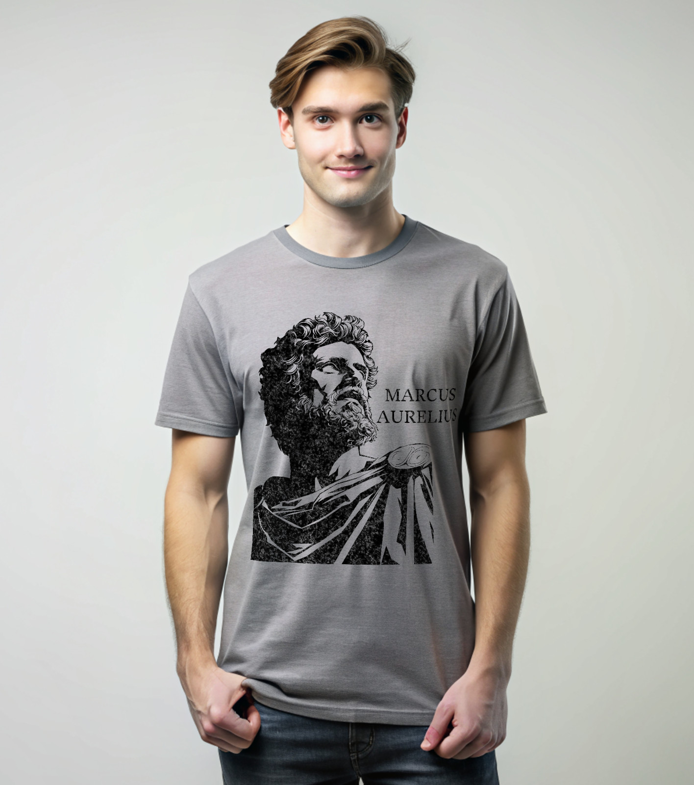 MARCUS AURELIUS Stoic Stoicism Graphic Heavy Cotton Mens Tee T-Shirt NEW
