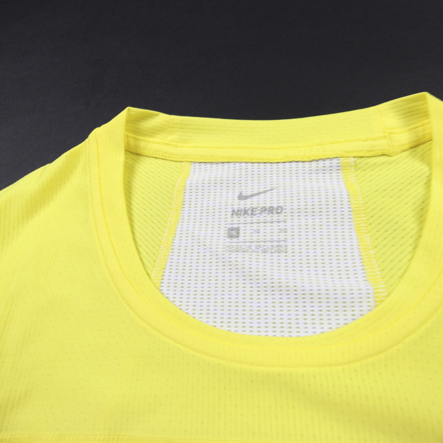 Nike Pro Short Sleeve Shirt Men’s Yellow New without Tags Multiple Sizes