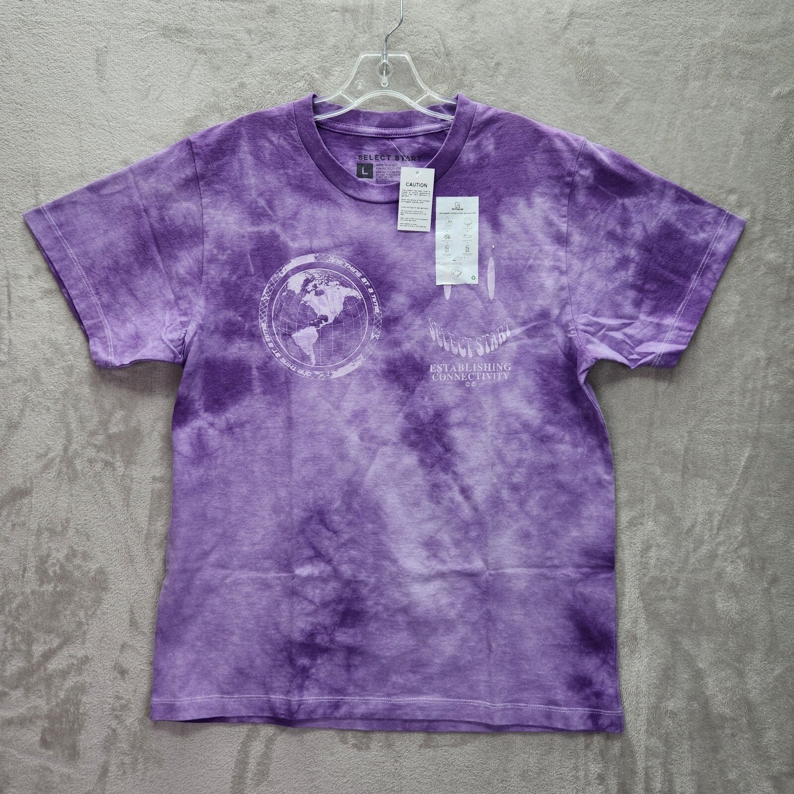Urban Outfitters Select Start Unisex Size L Tie Dye Graphic T-Shirt Recycled Tee