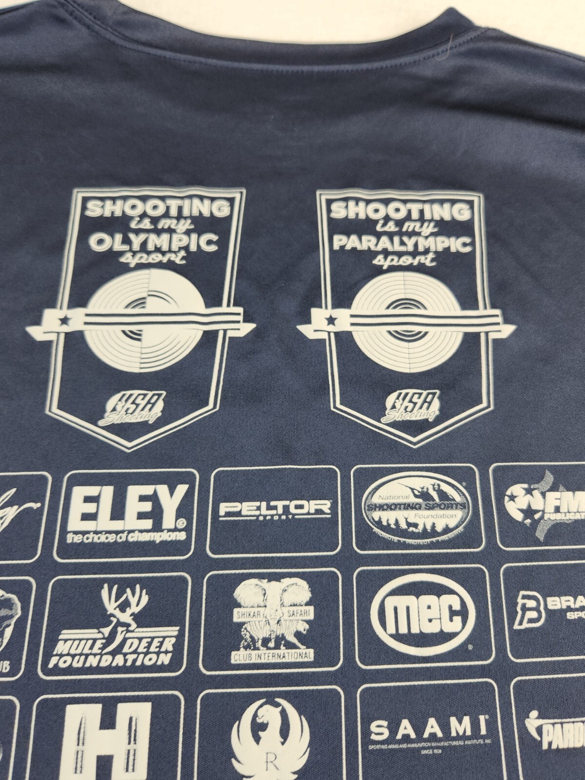 Junior Olympic Shooting Championship Logo Blue T-shirt Mens Large
