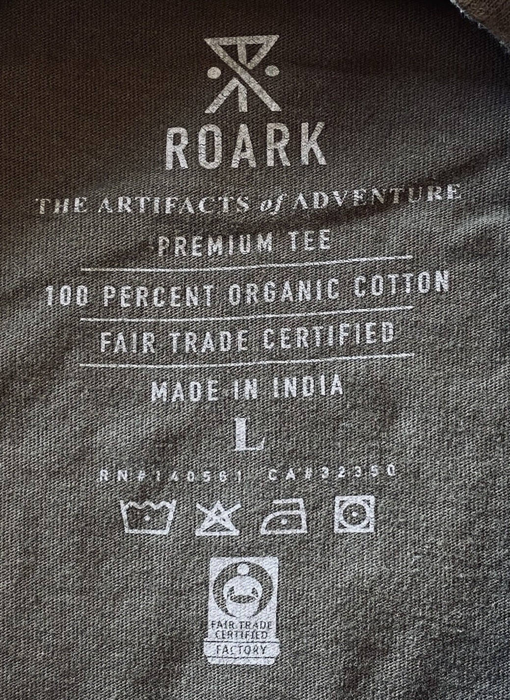 Roark Revival Green 2-Sided Graphic T Shirt, B+ Grade, Men’s Size Large