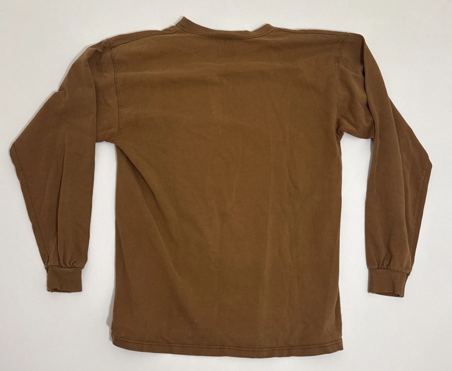 Vintage PLUMA Men’s Medium Heavyweight Brown Long Sleeve T-shirt Made In USA