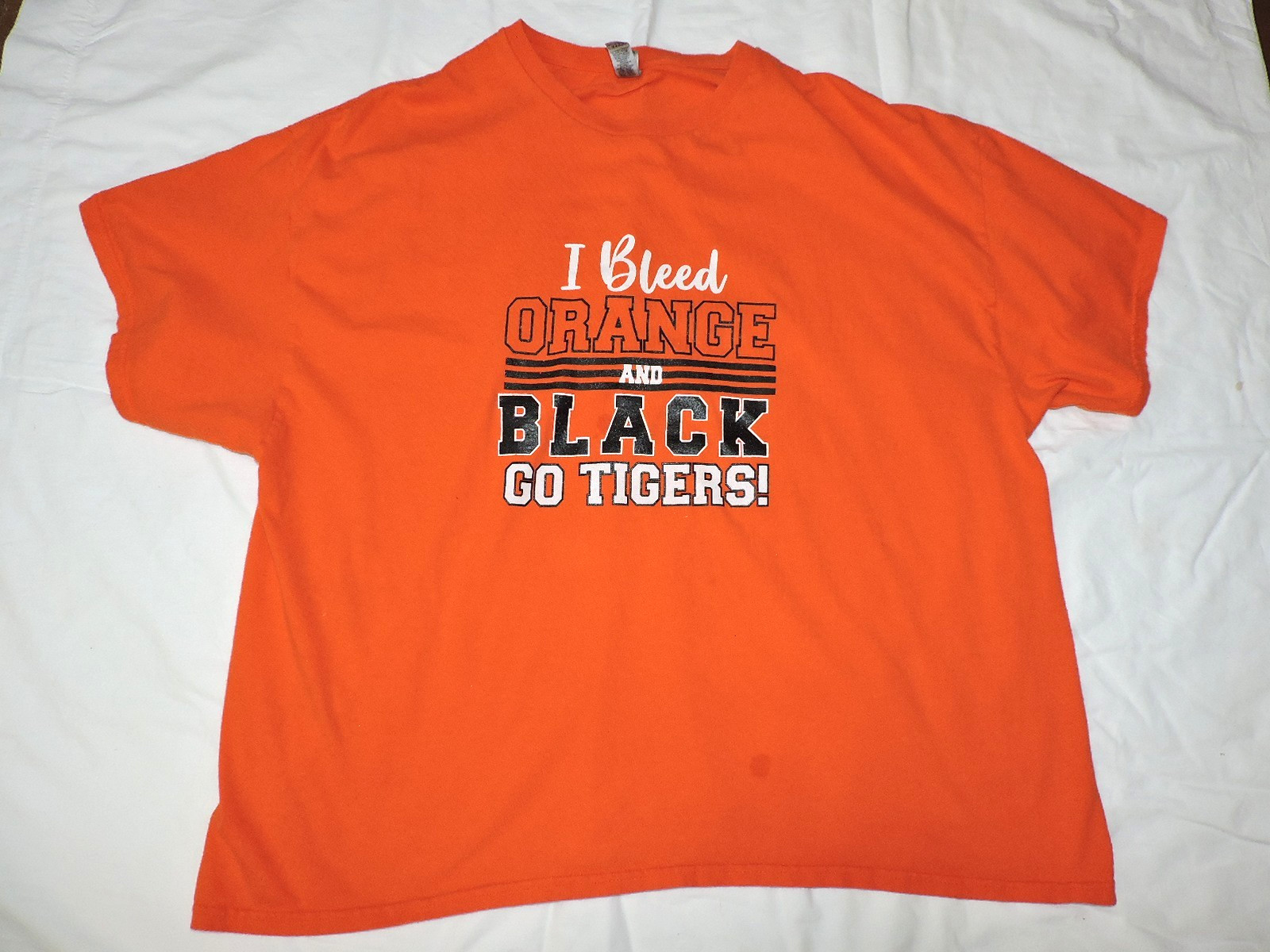 Tennessee Mens Orange and Black tshirt I Bleed Orange & Black Go Tigers SZ 3XL