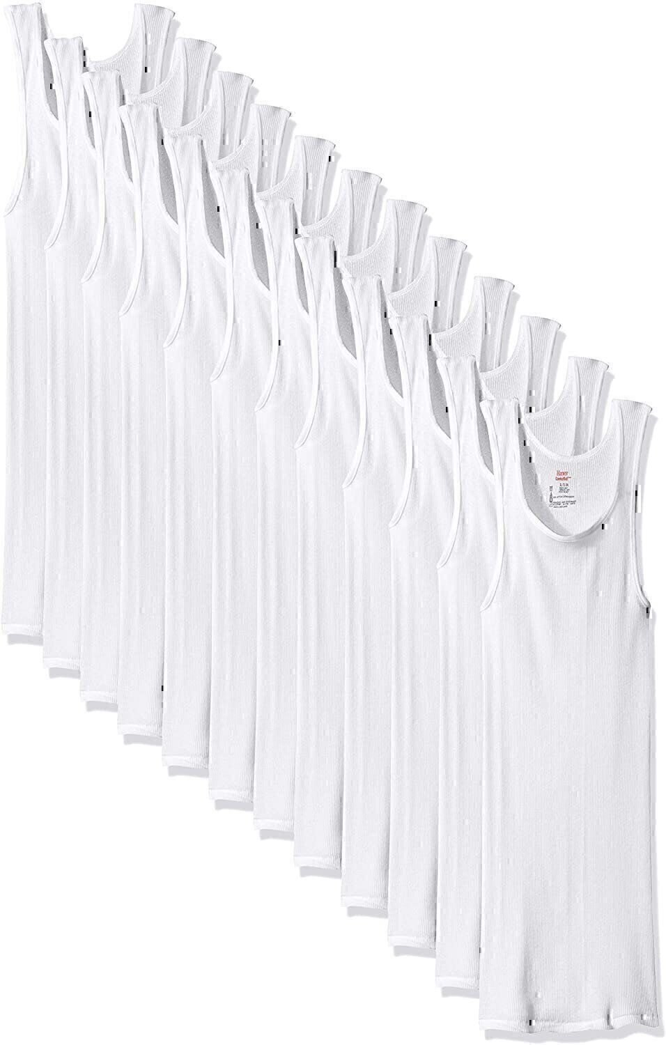 Hanes Men’s 6-Pack ComfortSoft Moisture Wicking Tagless Tanks